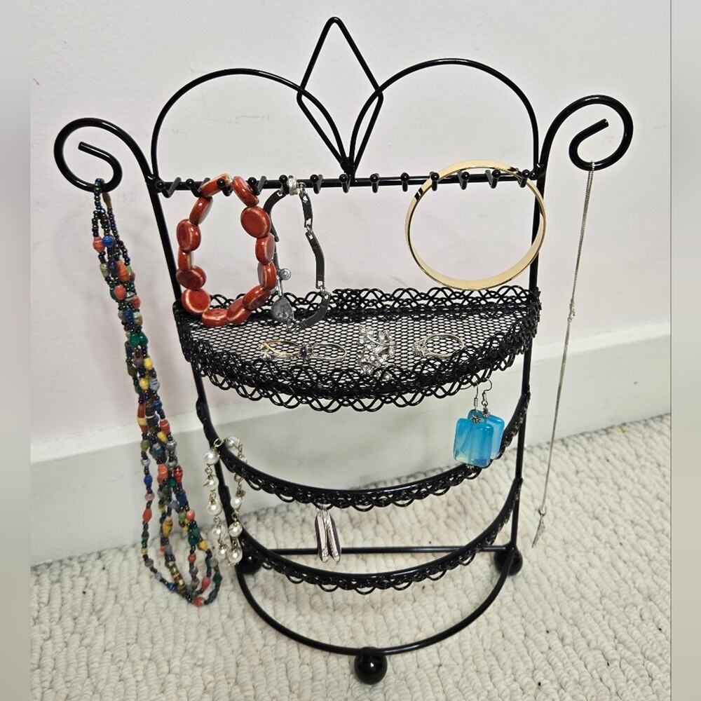 Black 4 Tier Jewelry Organizer - Picture 7 of 8